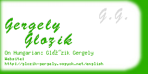 gergely glozik business card